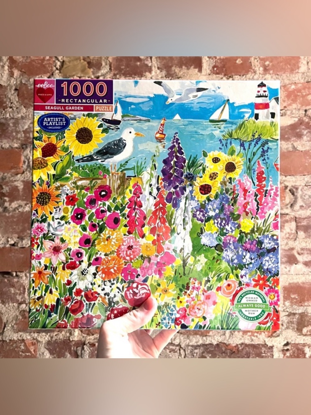EeBoo Seagull Garden 1000 Piece Jigsaw Puzzle